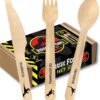 Disposable Wooden Cutlery Set "Jurassic Forks"