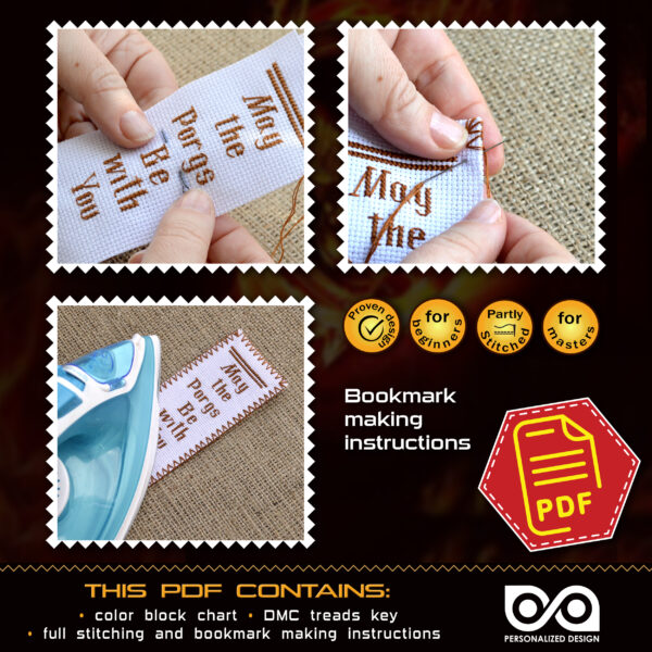 Bookmark cross stitch pattern "The Hunger Games: Mockingjay" - Download in PDF