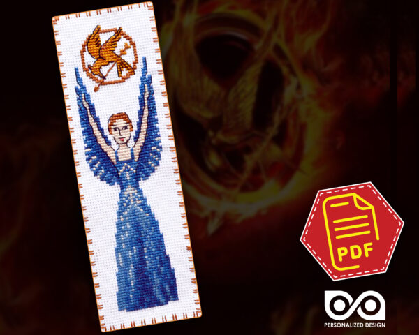 Bookmark cross stitch pattern "The Hunger Games: Mockingjay" - Download in PDF