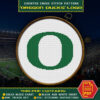 Oregon Ducks logo counted cross stitch pattern title - 03