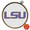 LSU Tigers logo counted cross stitch pattern - PDF-file Download