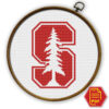 Stanford Cardinal logo counted cross stitch pattern - PDF Download