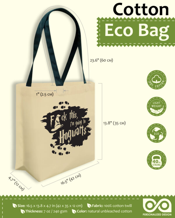 Shopping Tote Bag "Harry Potter: Fuck This, I'm Going to Hogwarts"