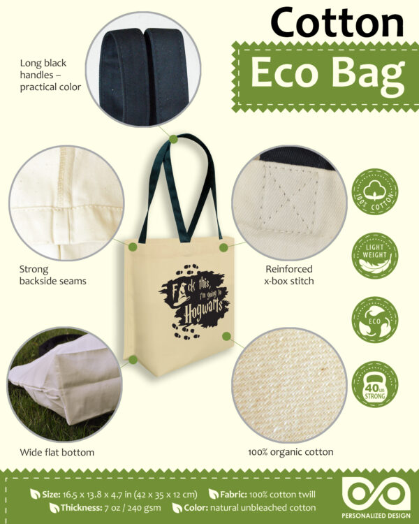 Shopping Tote Bag "Harry Potter: Fuck This, I'm Going to Hogwarts"