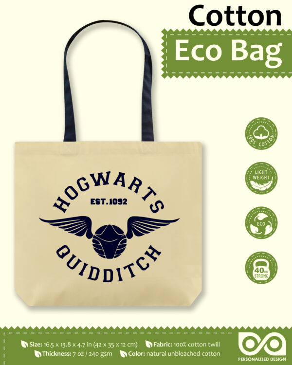 Shopping Tote Bag "Harry Potter: Quidditch - Hogwarts. Est.1092"