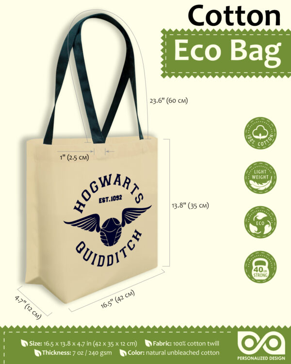 Shopping Tote Bag "Harry Potter: Quidditch - Hogwarts. Est.1092"