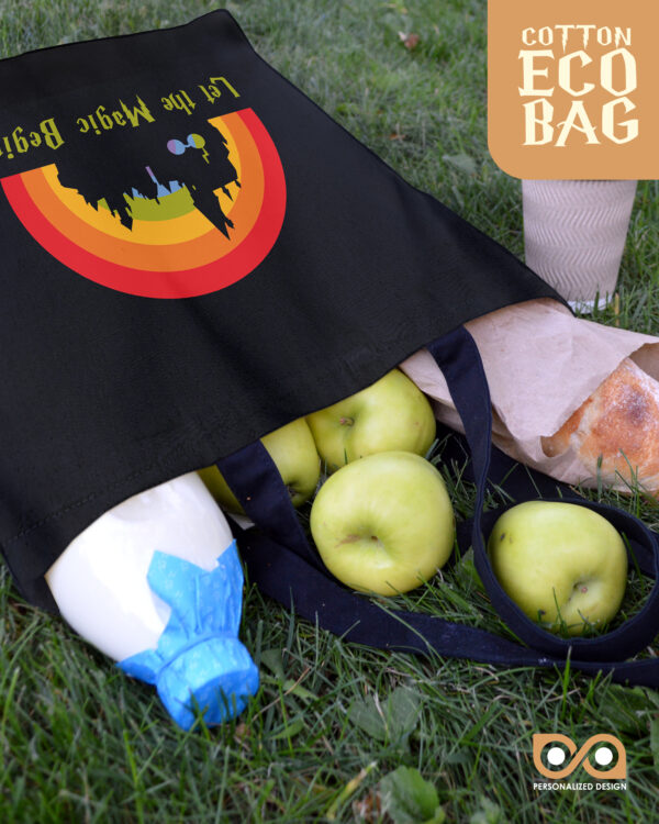 Shopping Tote Bag "Harry Potter: Let The Magic Begin" (Black Color)