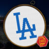 Los Angeles Dodgers Logo Counted Cross Stitch Pattern - Download in PDF