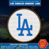 Los Angeles Dodgers Logo Counted Cross Stitch Pattern - Download in PDF