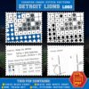 Detroit Lions Logo Counted Cross Stitch Pattern - PDF Contains