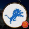 Detroit Lions Logo Counted Cross Stitch Pattern - Download in PDF