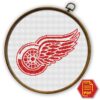 Detroit Red Wings Logo Counted Cross Stitch Pattern - Download in PDF