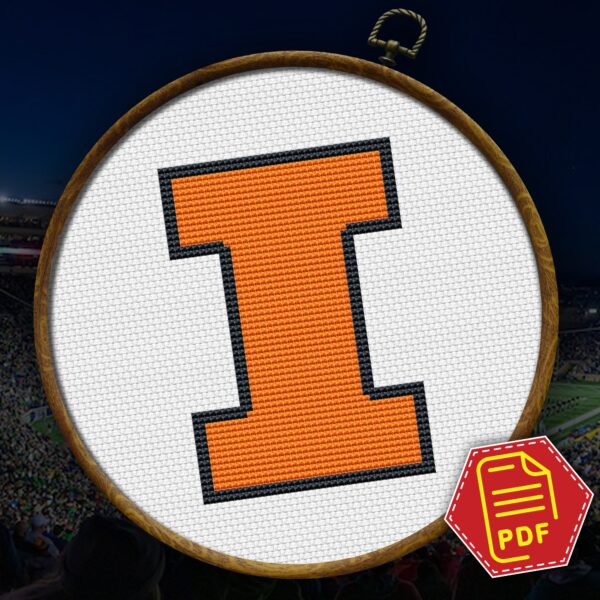 Illinois Fighting Illini Insignia DIY Wall Decor - Themed Embroidery Gift