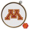 Minnesota Golden Gophers logo counted cross stitch pattern - PDF Download
