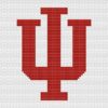 Indiana Hoosiers Logo Counted Cross Stitch Pattern - Download in PDF