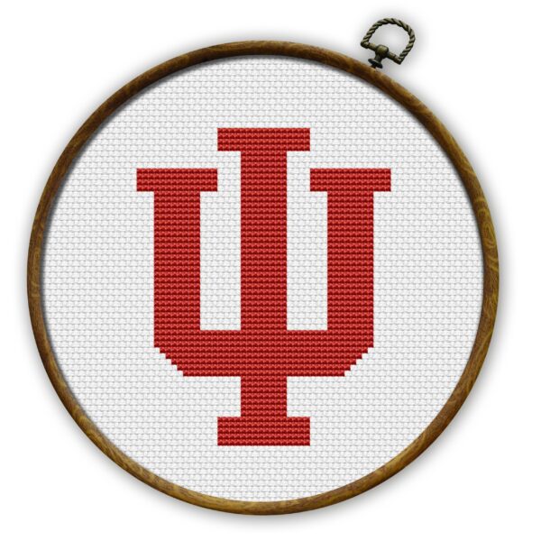 Indiana Hoosiers Logo Counted Cross Stitch Pattern - Download in PDF