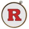 Rutgers Scarlet Knights Logo Counted Cross Stitch Pattern - Download in PDF
