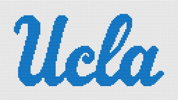 UCLA Bruins Logo Counted Cross Stitch Pattern - Download in PDF