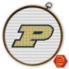 Purdue Boilermakers Logo Counted Cross Stitch Pattern - Download in PDF