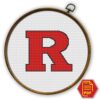 Rutgers Scarlet Knights Logo Counted Cross Stitch Pattern - Download in PDF