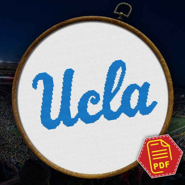 UCLA Bruins Logo Counted Cross Stitch Pattern - Download in PDF
