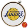 Los Angeles Lakers Logo Counted Cross Stitch Pattern – Download in PDF