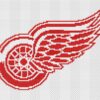 Detroit Red Wings Logo Counted Cross Stitch Pattern - Download in PDF