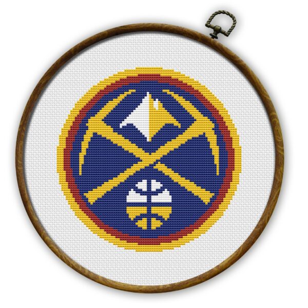Denver Nuggets Logo Free Cross Stitch Pattern – Download in PDF
