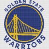 Golden State Warriors Logo Counted Cross Stitch Pattern – Download in PDF