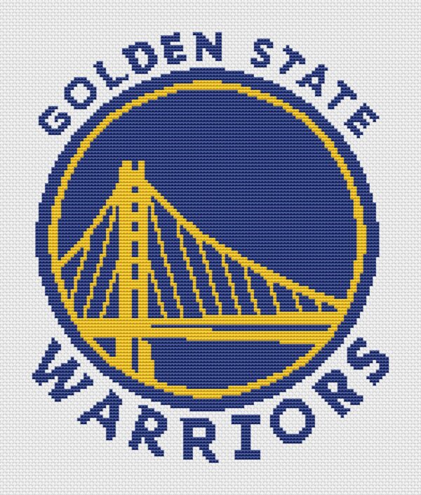 Golden State Warriors Logo Counted Cross Stitch Pattern – Download in PDF
