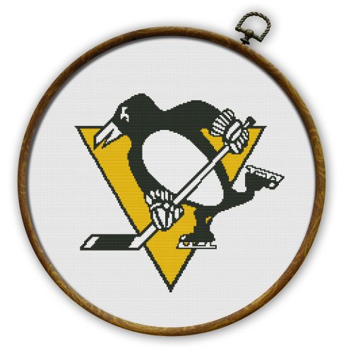 Pittsburgh Penguins Logo Counted Cross Stitch Pattern - Download in PDF