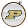 Purdue Boilermakers Logo Counted Cross Stitch Pattern - Download in PDF