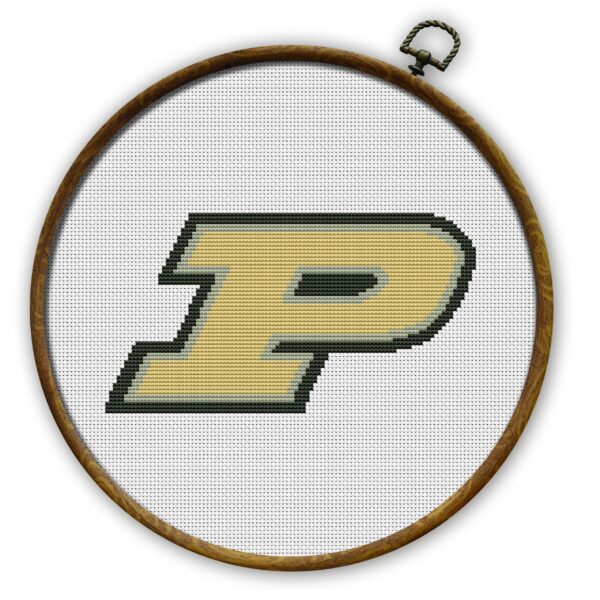 Purdue Boilermakers Logo Counted Cross Stitch Pattern - Download in PDF