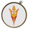 Arizona State Sun Devils Logo Counted Cross Stitch Pattern - Download in PDF