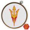 Arizona State Sun Devils Logo Counted Cross Stitch Pattern - Download in PDF