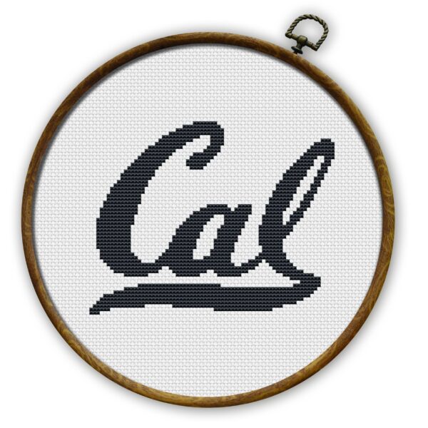 California Golden Bears Logo Counted Cross Stitch Pattern - Download in PDF