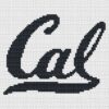 California Golden Bears Logo Counted Cross Stitch Pattern - Download in PDF