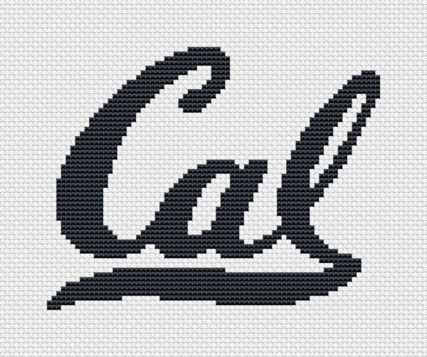 California Golden Bears Logo Counted Cross Stitch Pattern - Download in PDF