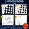California Golden Bears Logo Counted Cross Stitch Pattern - Download in PDF