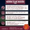 Texas A&M Aggies Logo Counted Cross Stitch Pattern - Download in PDF