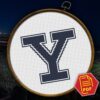 Yale Bulldogs Logo Counted Cross Stitch Pattern - Download in PDF