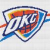 Oklahoma City Thunder Logo Counted Cross Stitch Pattern – Download in PDF