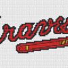 Atlanta Braves Logo Counted Cross Stitch Pattern – Download in PDF