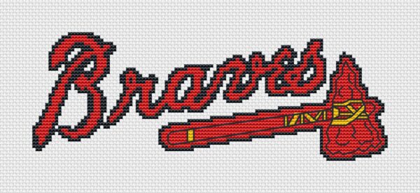 Atlanta Braves Logo Counted Cross Stitch Pattern – Download in PDF