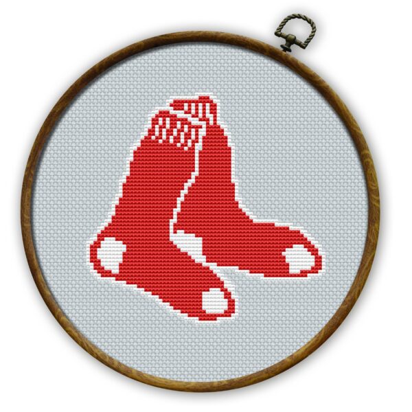 Boston Red Sox Emblem Counted Cross Stitch Pattern