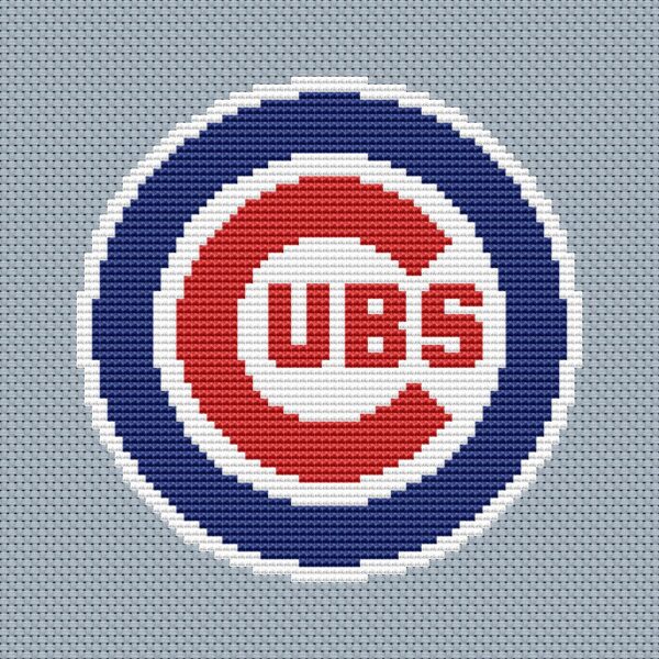 Chicago Cubs Logo Counted Cross Stitch Pattern – Download in PDF