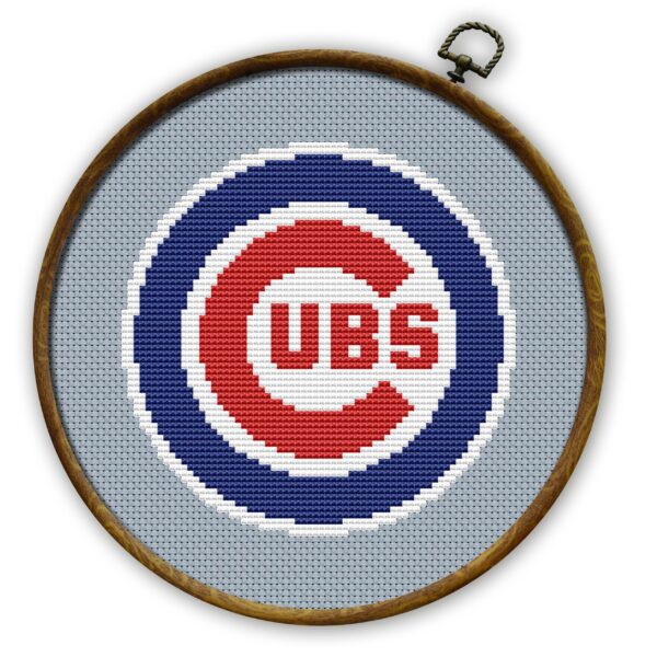 Chicago Cubs Logo Counted Cross Stitch Pattern – Download in PDF
