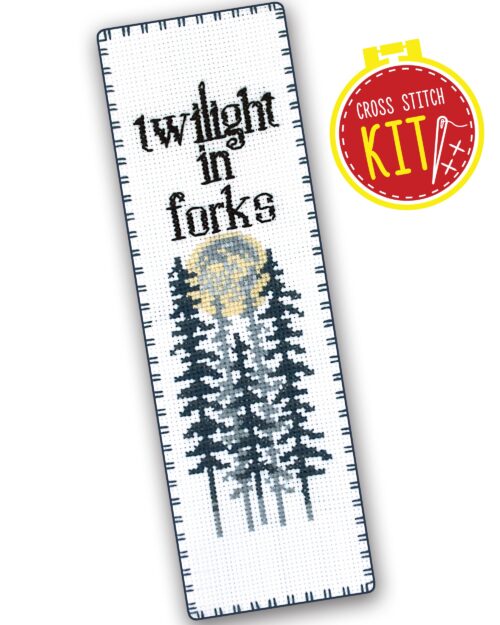 Counted Cross Stitch Bookmark Kit Twilight in Forks
