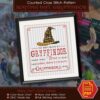 Counted cross stitch pattern “Sorting Hat Faculties: You might belong in Gryffindor” – Download in PDF