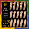 Harry Potter Cutlery Set - 45 Disposable Wooden Utensils with Quotes & Hogwarts House Colors for Party Supplies, Decorations and Favors